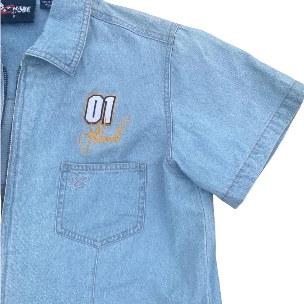 Denim racing zip up, size S - Picture 3 of 4